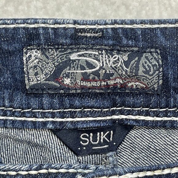 Silver Jeans Womens Size 31 Blue Bootcut Mid Rise Embroidered Denim Jeans 31x30 - Picture 10 of 13